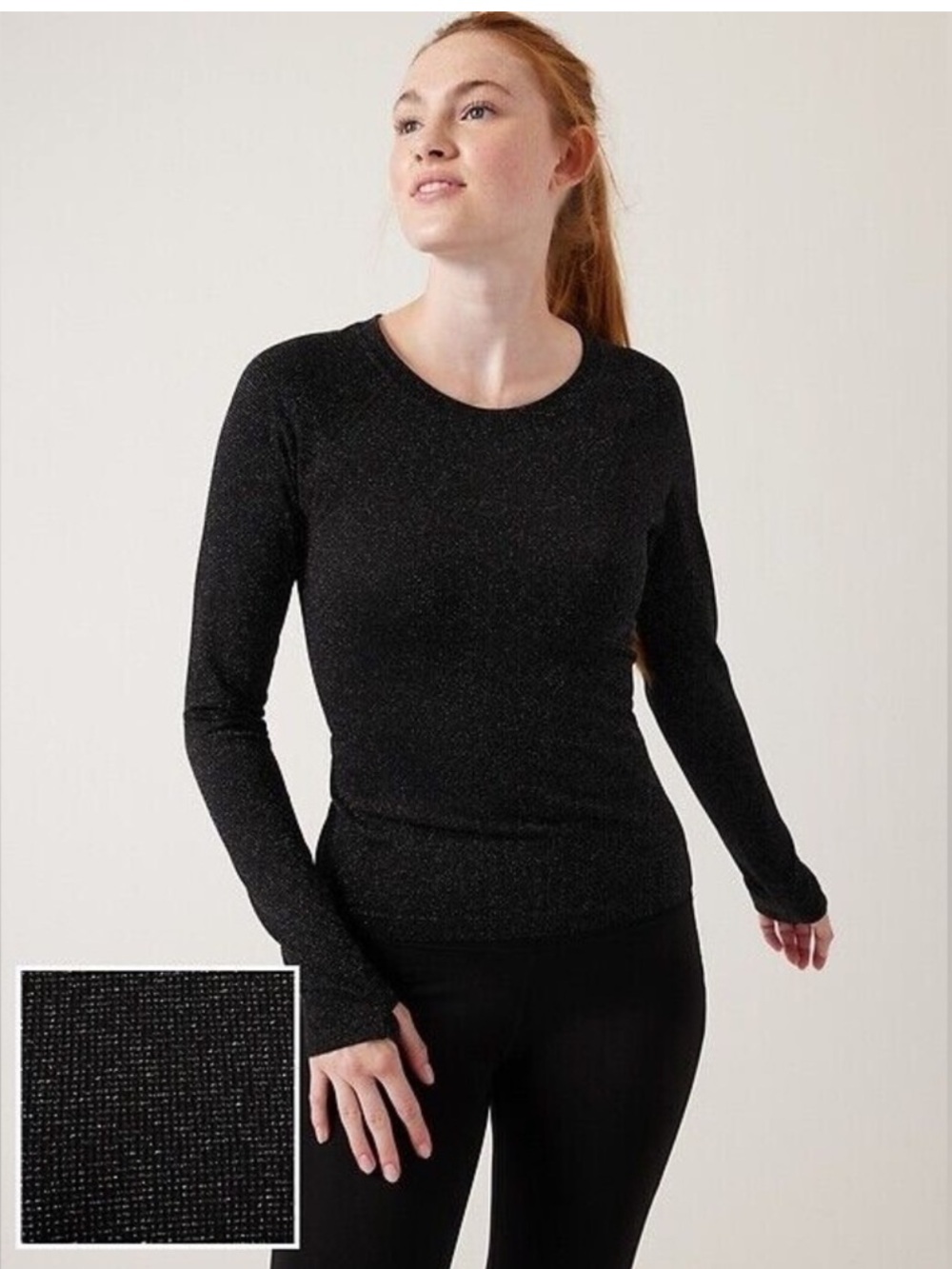 NWT Athleta Momentum Seamless Shimmer Top Athletic Women's Size Medium